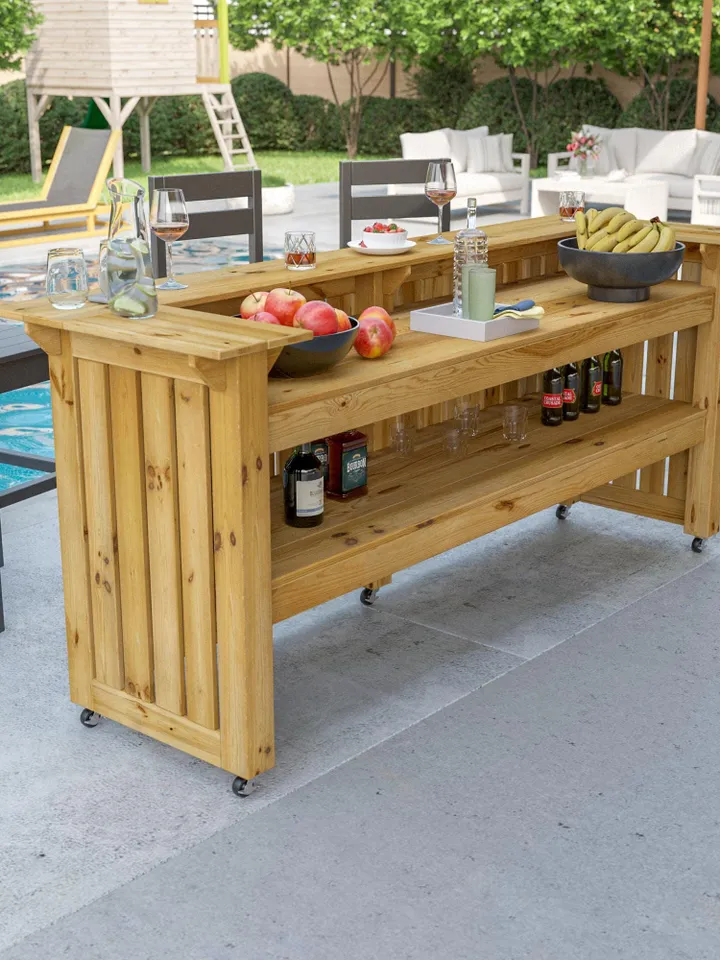 DIY Outdoor Bar Plans, Bar Stool Plans, Patio Furniture, PDF
