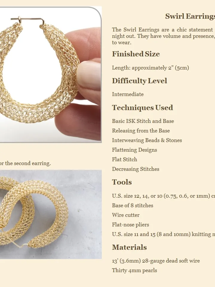 New Wire Crochet Jewelry: 17 Elegant Invisible Bobbin Crochet Designs