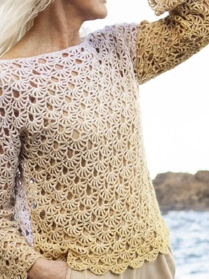 Sweater crochet pattern , summer sweater crochet pattern , easy sweater pdf