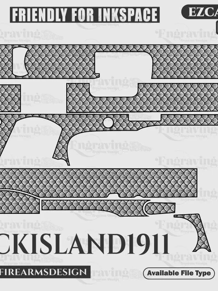 Rockisland1911 Snake pattern design,lasercut,laserengraving,fiberlaser,svg,svgdesign,rosescroll,engravingfiles,laserpattern,engravingdesign