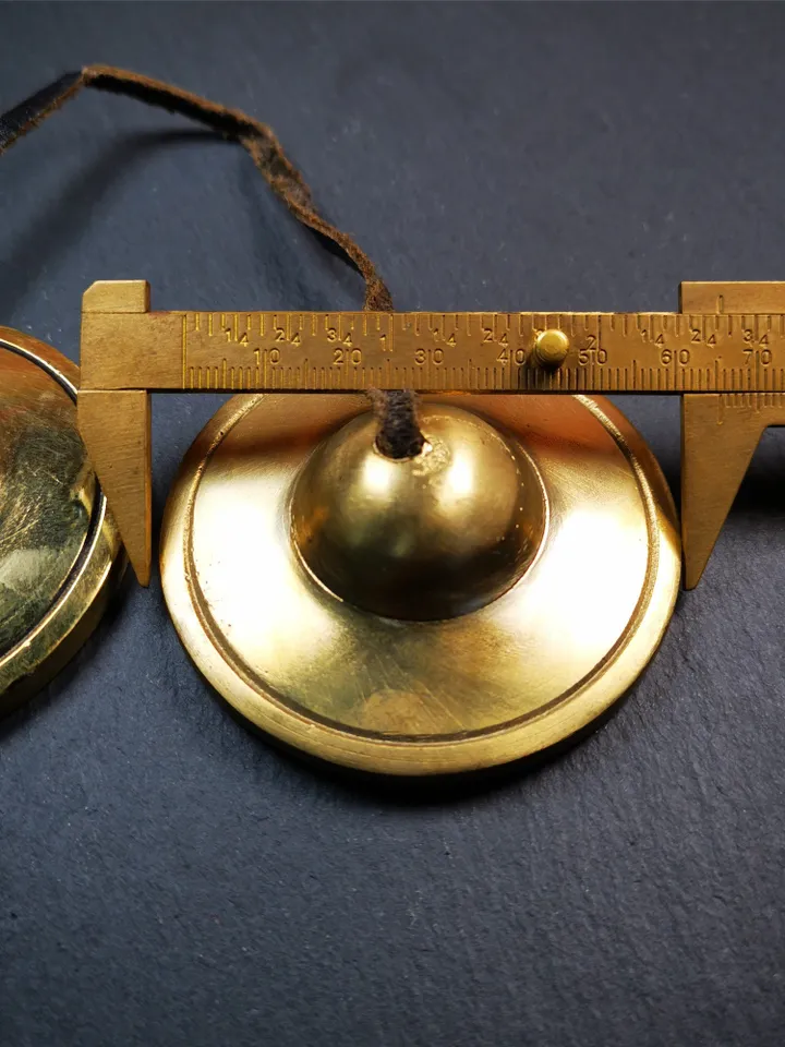 Gandhanra Customized Engrave Tibetan Cymbals, 6.5cm Tingsha Bell,Buddhism Ritual Implement,Handmade in Nepal,Shiny Color