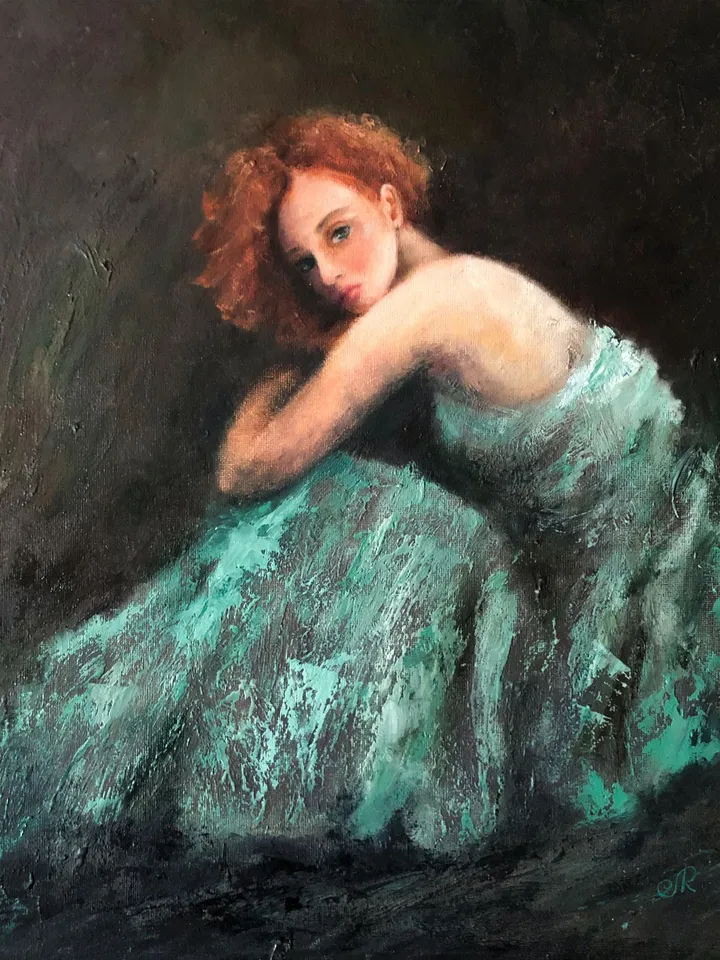 Woman Original Painting Girl Oil Painting Female Wall Art Figure Painting