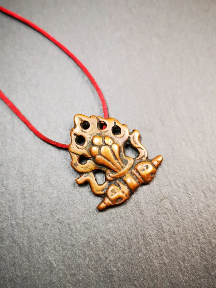 Gandhanra Antique Tibetan Buddhist Amulet,Mani Jewel/Wish Fulfilling Cintamani Badge, Nubro,80 Years Old