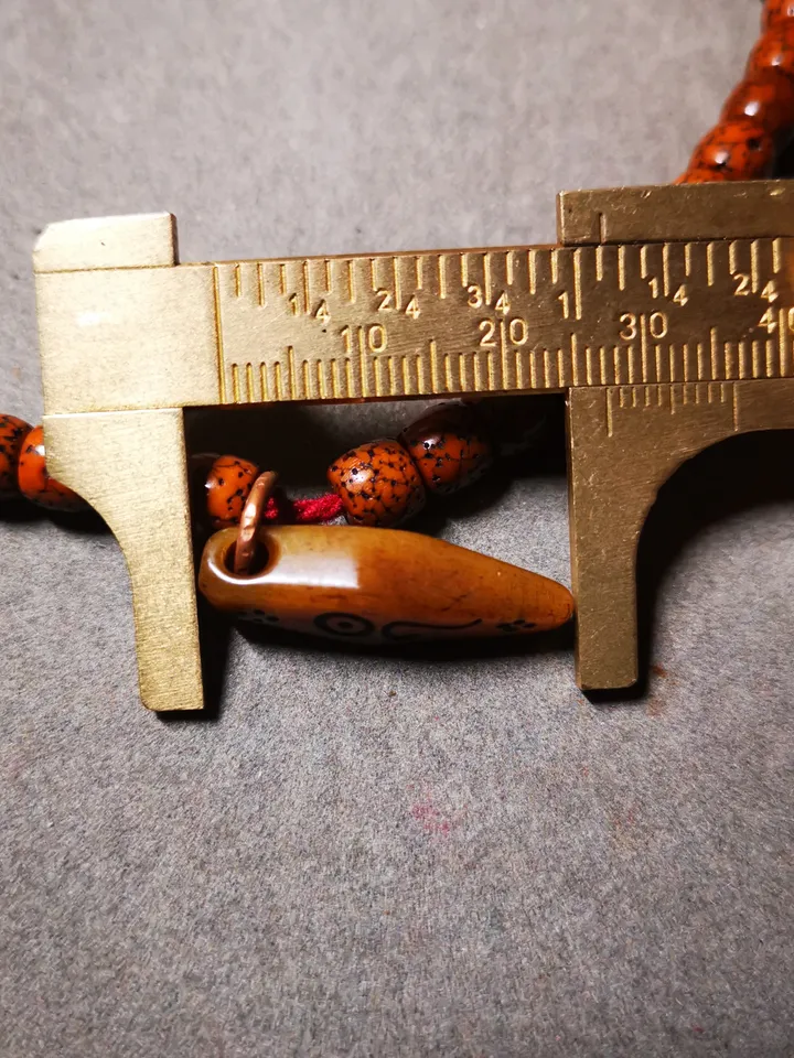 Gandhanra Tibetan Yak Bone Carved Amulet,Bead Counter Pendant,Mani Jewel Amulet for Mala,Prayer Beads