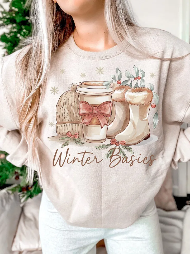 Coquette Winter Basics Png, Retro Snowman Hot Cocoa ng, Christmas Coquette Bow PNG, Winter Shirt Png, Christmas Girly Png, Cozy Winter Png