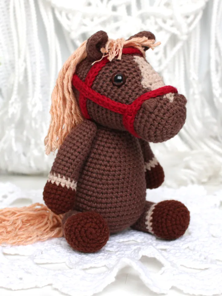 Horse crochet pattern pdf Amigurumi toy horse Farm Animal toy