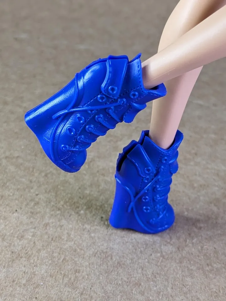 Purple wedge heel boots for 11 inch female dolls (MH g1, g2 or EAH)