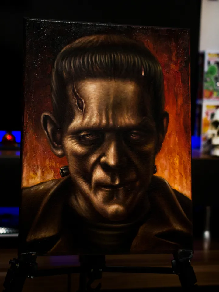 Oil painting Frankenstein