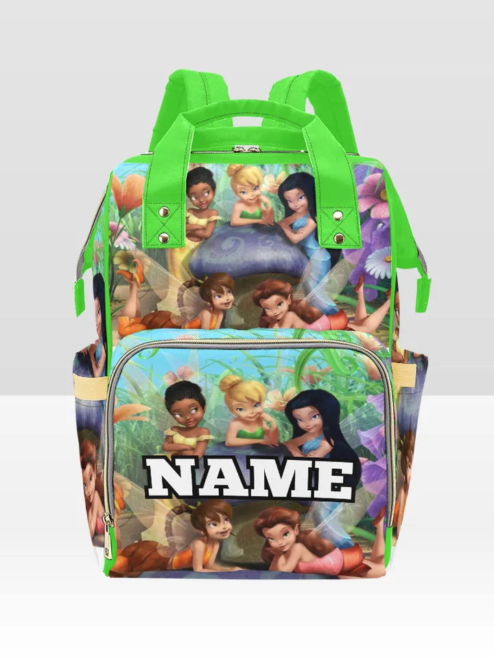 Custom NAME Tinker Bell Diaper Bag Backpack
