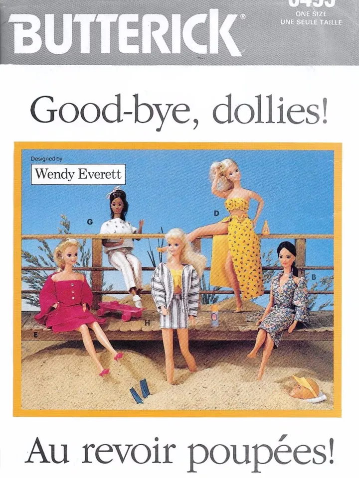 Barbie Vintage Sewing Pattern PDF Fashion Dolls size 11 1/2 inches Butterick 6495