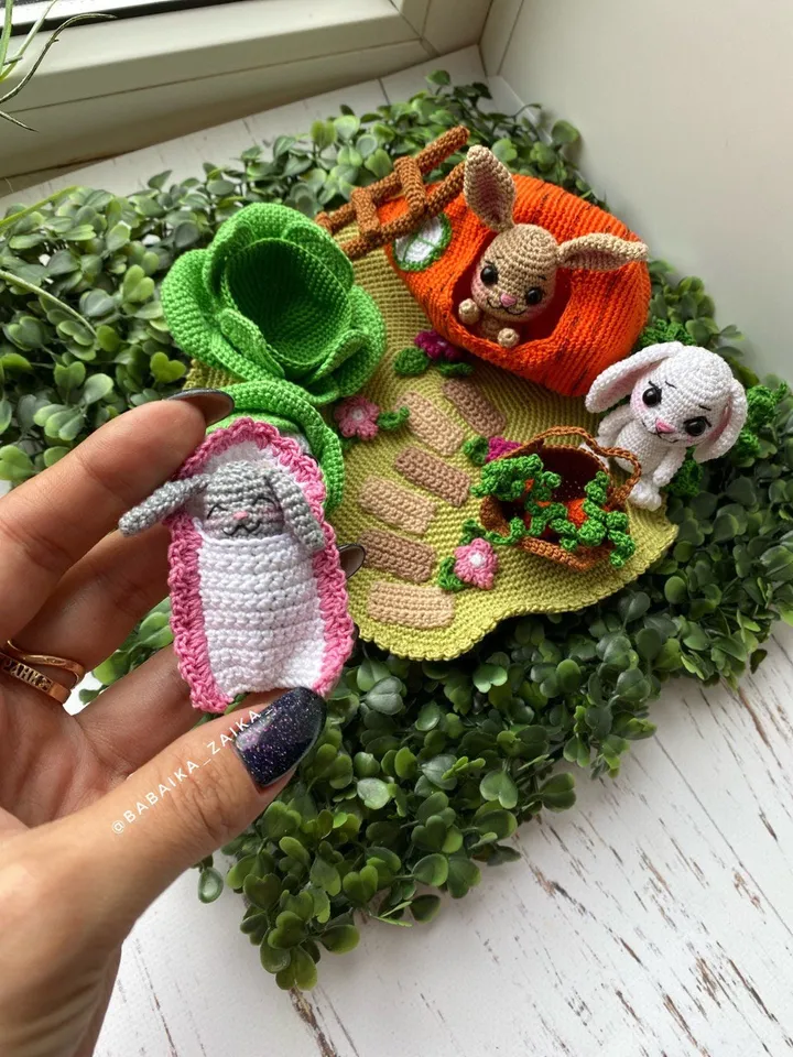 PDF Crochet Pattern Bunny's House, Small Toy Pattern, Amigurumi, Animal Pattern, Amigurumi bunny pattern, House Pattern