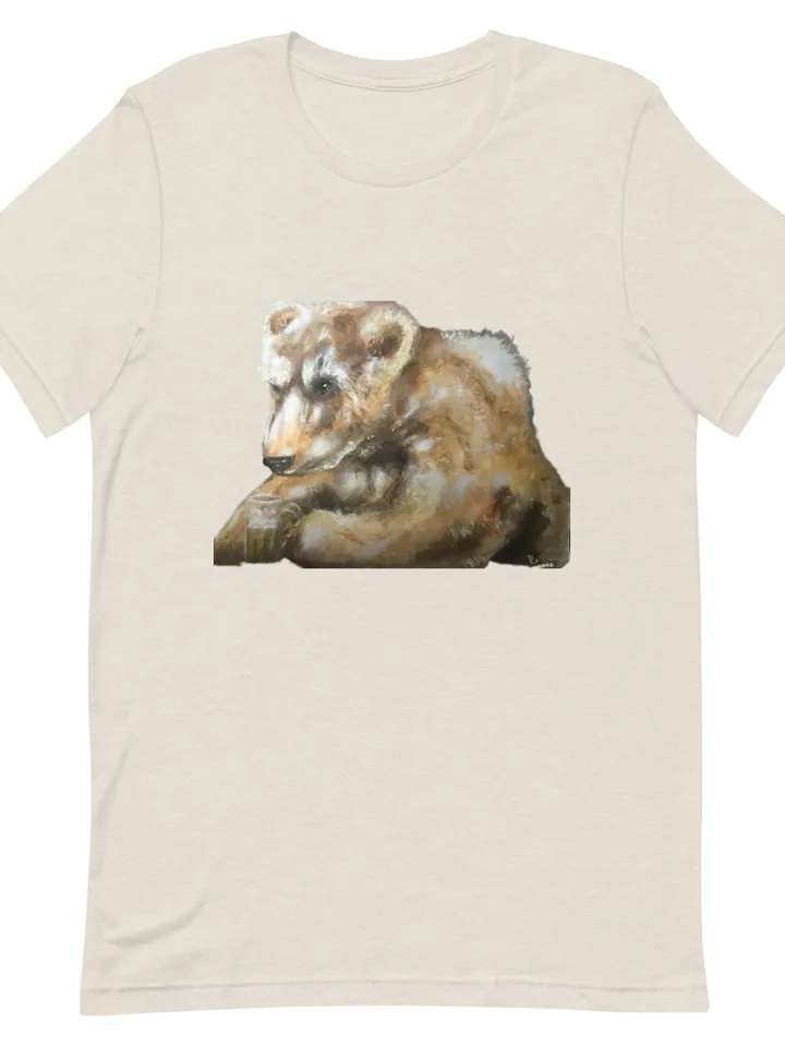 Bear with a pint Unisex t-shirt,bear with beer t shirt from my original watercolour painting,humorous t shirts,designer animals shirts