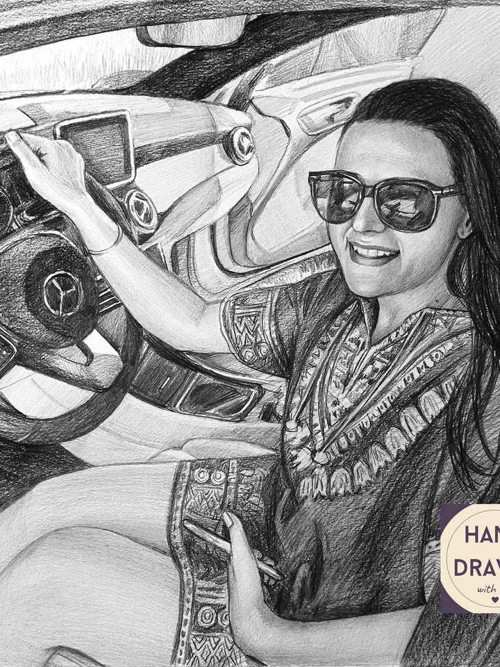 Custom pencil portrait from photo | Order a pencil portrait | Realistic portrait to order from a photo with graphite pencils on paper