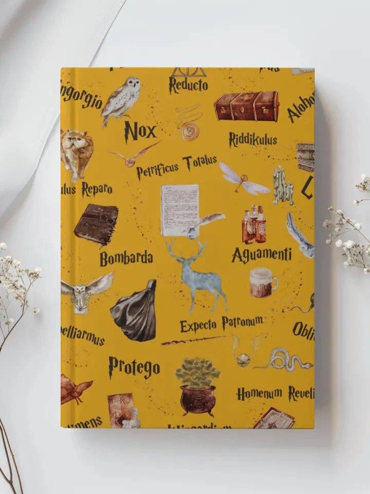 Wizarding World Hardcover Journal, Magic Notebook, Spell Book, Fantasy Diary, Gift, Magic gift Matte Journal