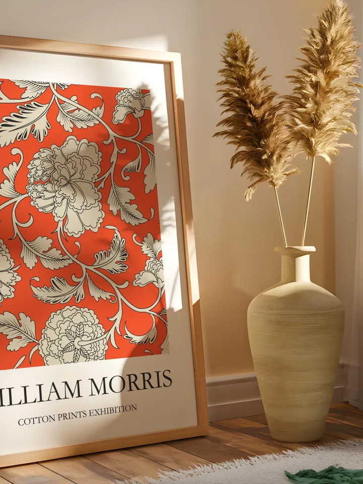 William Morris Inspired Digital Wall Art Vintage Textile Poster Museum Style Home Print Classic Interior Pattern Gift Decoration Download