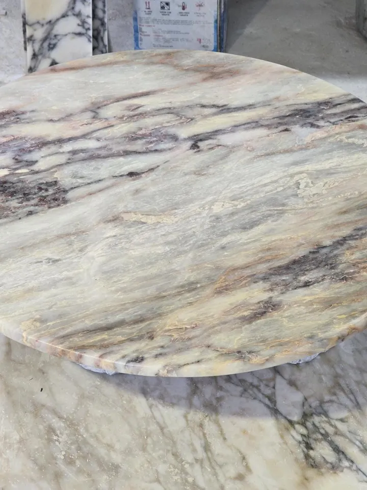 Salome marble top Only the top table is 23.5" real marble handmade and free shipping
