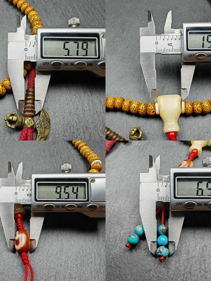 Authentic Tibetan Prayer Beads, Old 8+mm 108 Lotus Seed Mala Necklace - Handcrafted Tibetan Rosary with Unique Mix of Treasures