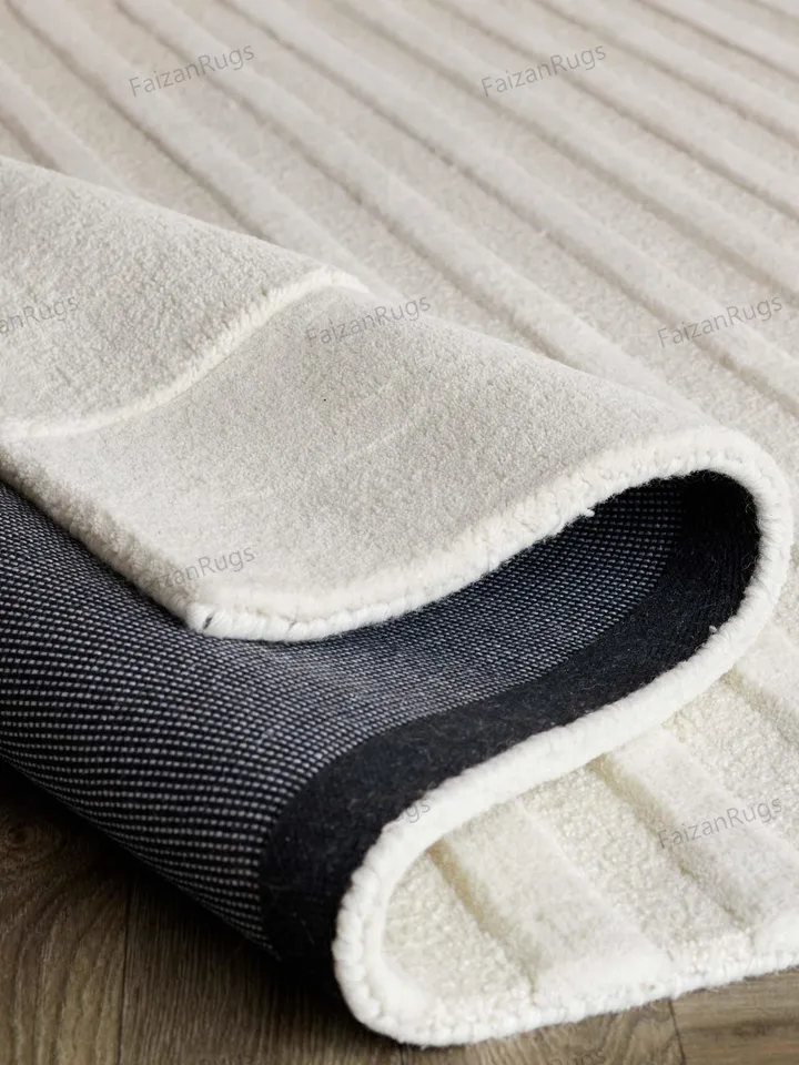 Abstract Modern Wool Rug | Cream Hand Tufted 100% Wool Rugs For Living Room, Bed Room, Kids Room In Any Size 9x12,8x10,6x9,5x8 Come On!!