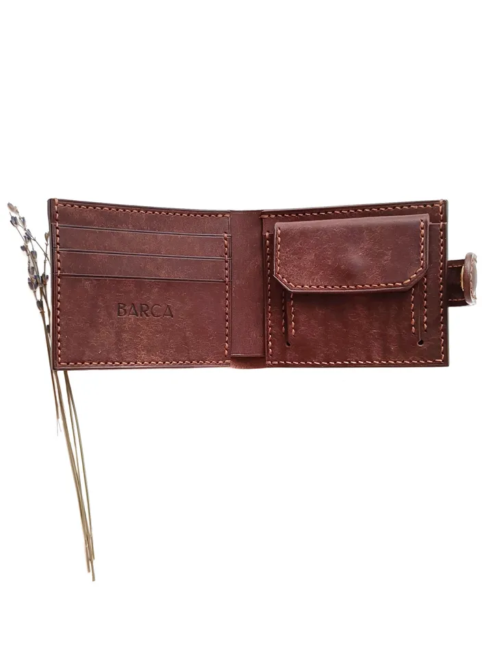 Leather bifold wallet pattern PDF with 4 mm pitch. Classic men's wallet PDF Pattern.
