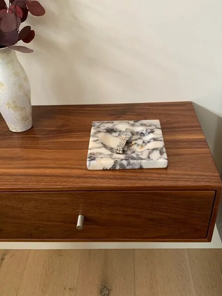 Calacatta Viola Marble Catch-all Tray, Calacatta Marble Home Decor real marble ring dish