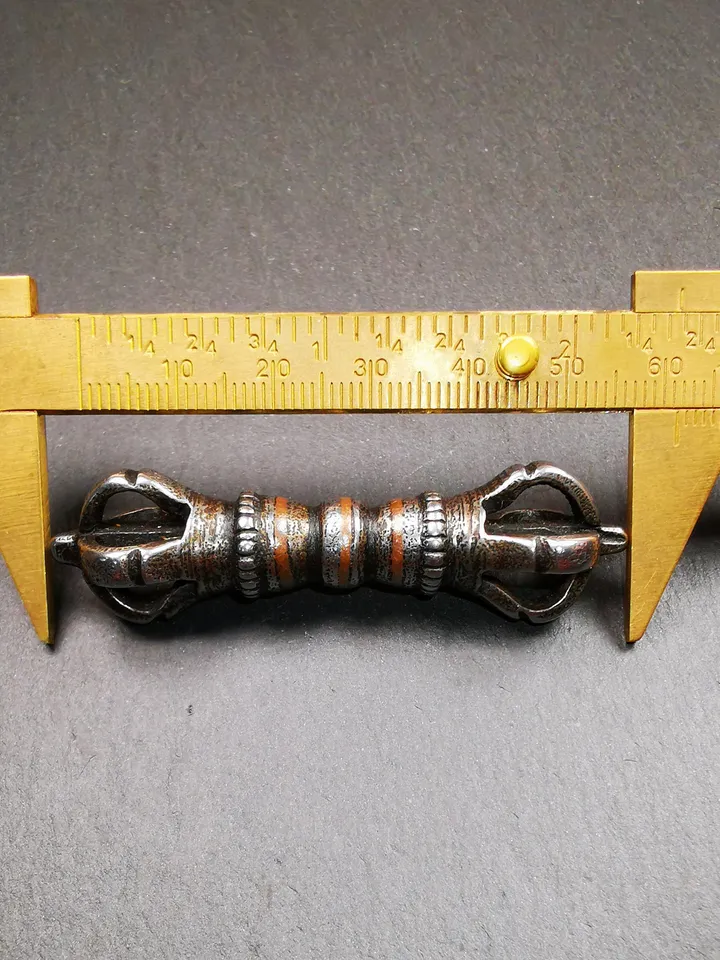 Vintage Tibetan Ritual Implement by Gandhanra - Five-Pronged Vajra Dorje of Vajrayana Buddhism - Made of Cold Iron