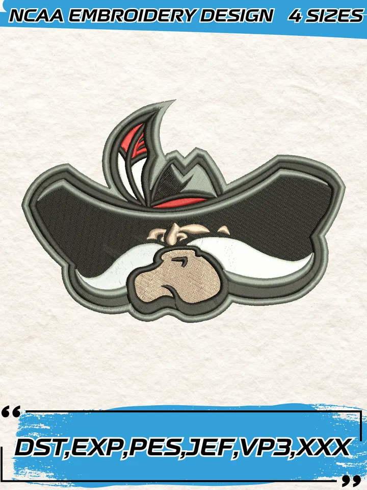 UNLV Rebels Mascot Embroidery Designs,NCAA Logo Embroidery Design,Machine Embroidery Design File,4 Sizes, Digital Download