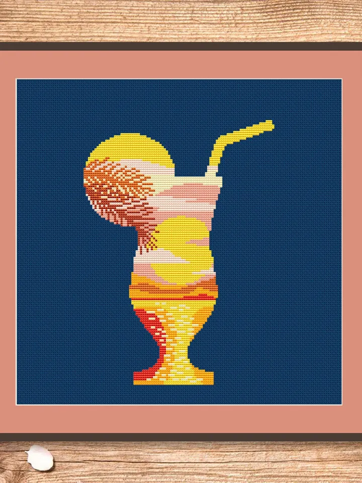Tropical Cocktail Cross Stitch Pattern, Island Cross Stitch, Embroidery Travel, Travel Cross Stitch Pattern, Modern Cross Stitch #trl012