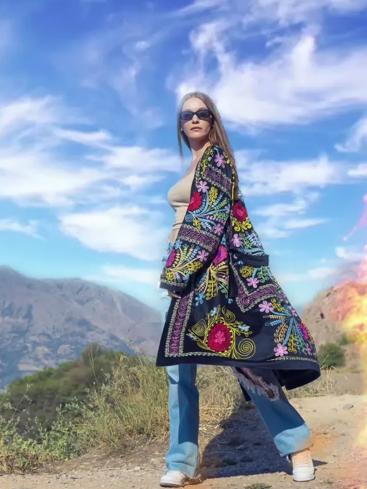 boho velvet coat by order