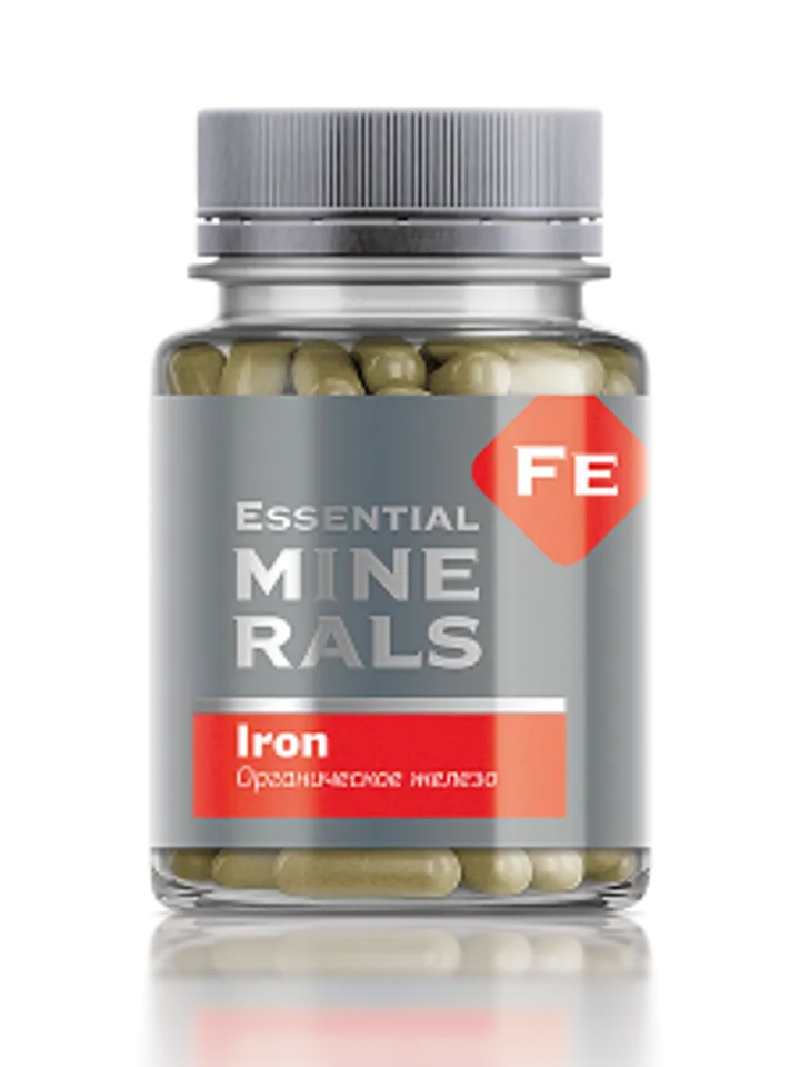 Organic Iron - Essential Minerals, capsules 60 pcs.