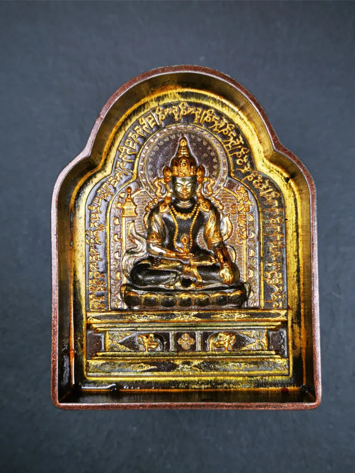 Gandhanra Handmade Tibetan Buddha Statue Mold,Akshobhya Tsa Tsa,Copper Mould For Making Clay Buddha Statue,Tsha Tsha