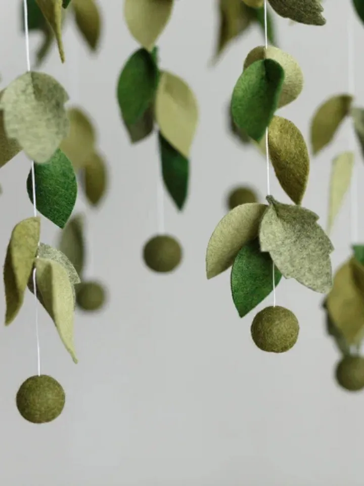 Handcrafted Woodland Themed Felt Baby Mobile - Customizable Nursery Decor