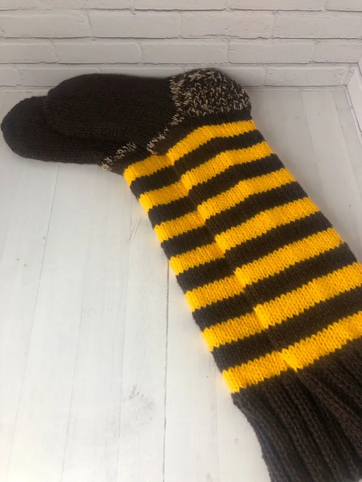 Warming Knee Socks Knitted Handmade