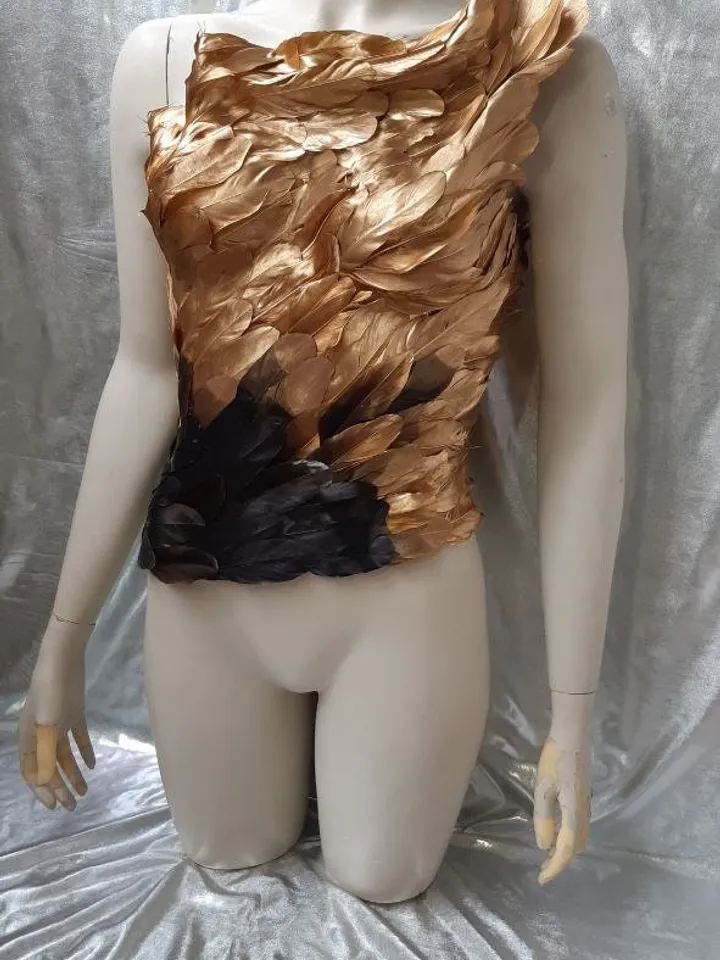 Breastplate Armor Strawberry Costumes-Cosplay-Breastplate-FantasyStrawberry Wolf Armor Bib Costumes - Cosplay - Corset with Feathers