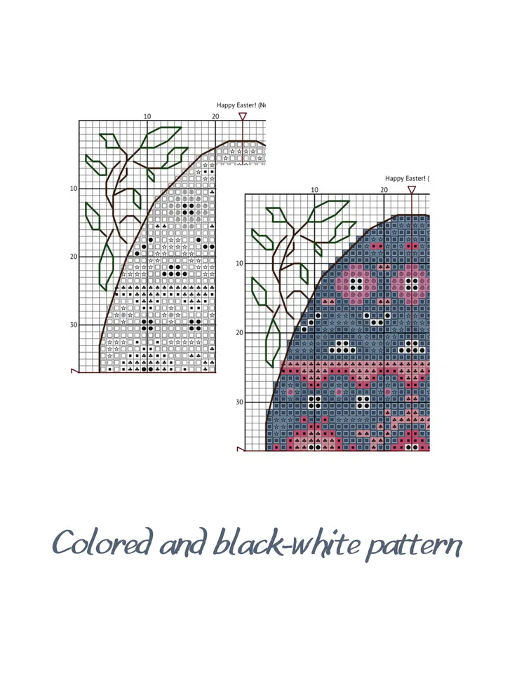 Cross stitch pattern Easter, cross stitch pattern PDF Easter egg