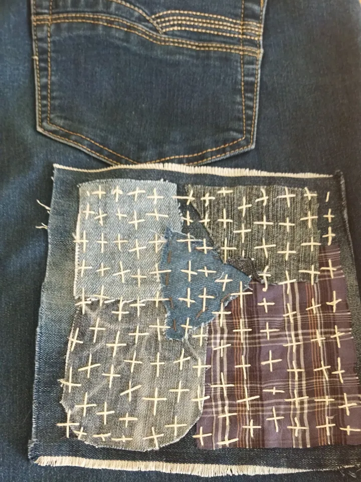 Denim patches,Patches, stripe, for decoration, denim