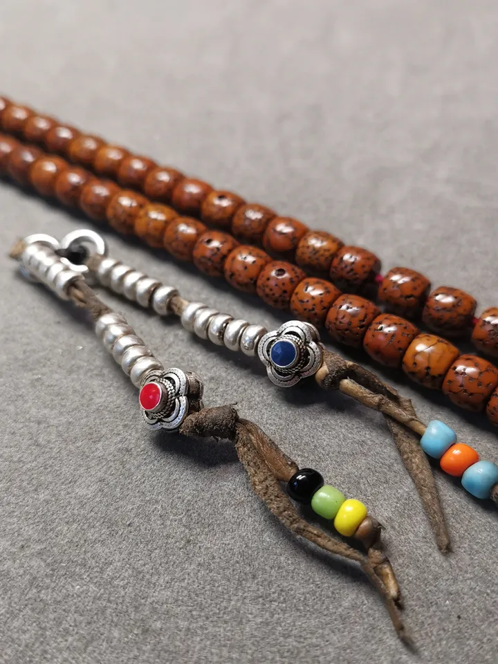 Gandhanra Handmade 5mm Silver Tibetan Buddhist Prayer Bead Counters for 6-15mm Mala
