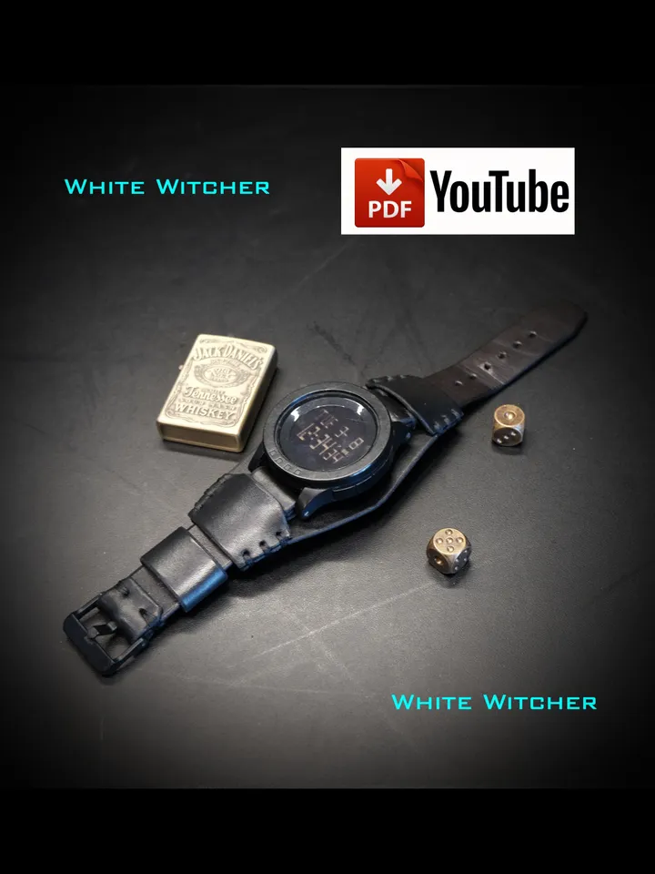 Watch strap - pdf leather pattern.OTH26