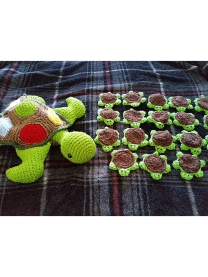 The ORIGINAL Turtle memory game PATTERN English pdf ORIGINAL stitched by WorldDigitalDesignCo pattern.