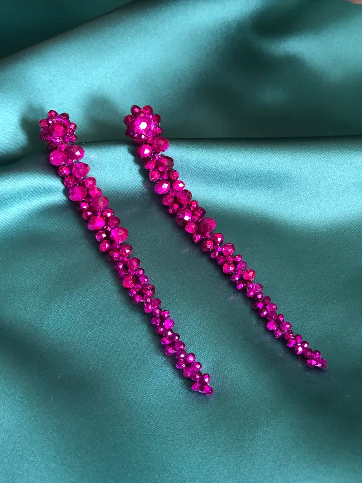 Crystal embellished drop Earrings
