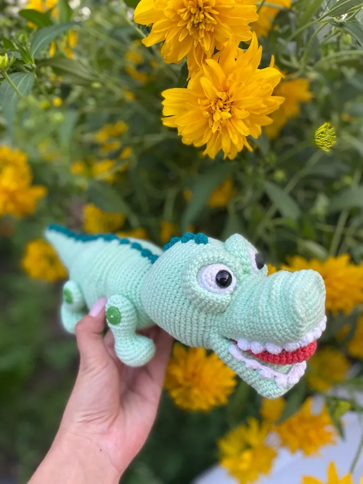 PDF Amigurumi Funny Crocodile Amigurumi Animal Funny crochet crocodile Crochet crocodile pattern crocheted alligator pattern crochet animal