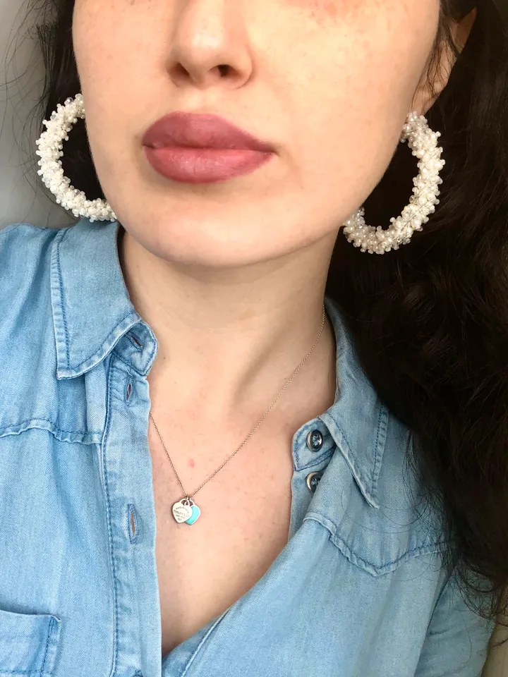 Wedding Glossy Crystal Embroidered Earrings