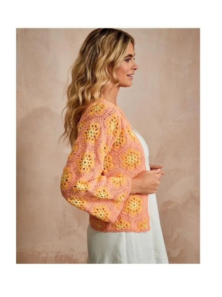 Cardigan crochet pattern, motif flower cardigan crochet, granny square cardigan crochet pattern pdf