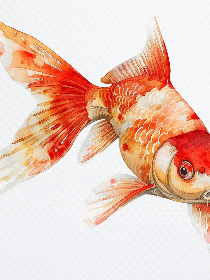 12 Goldfish PNG Clipart Bundle, Golden fish Clipart, Printable Watercolor Sublimation clipart, Digital download, Paper craft, junk journals