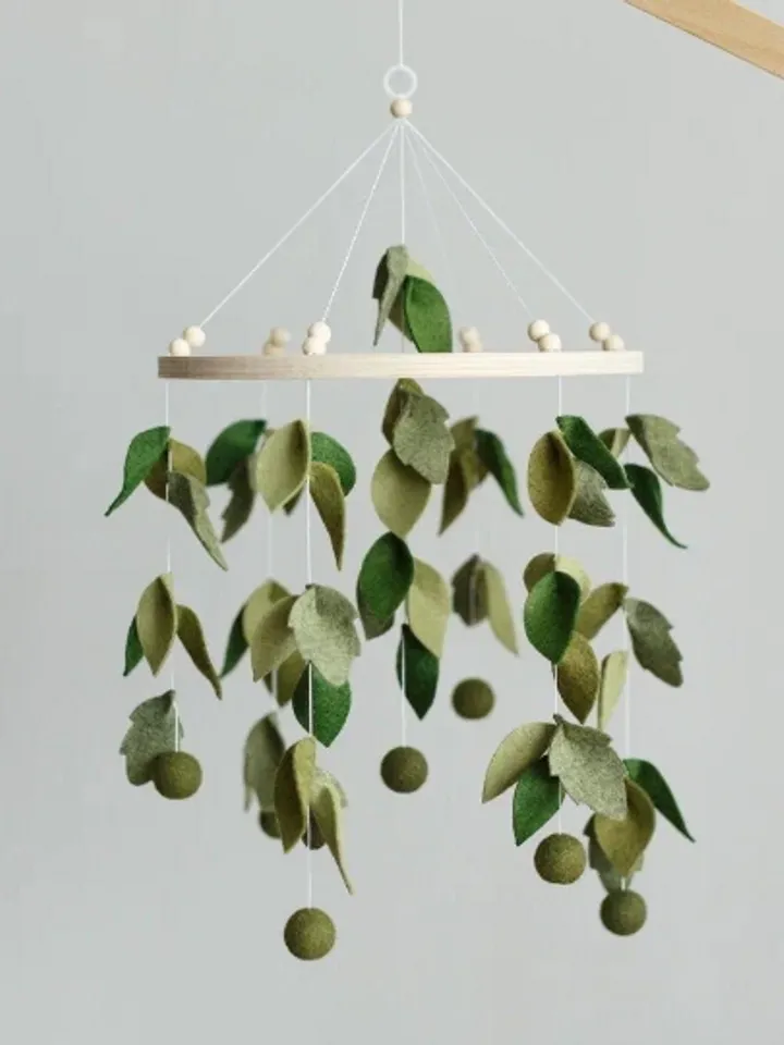 Handcrafted Woodland Themed Felt Baby Mobile - Customizable Nursery Decor