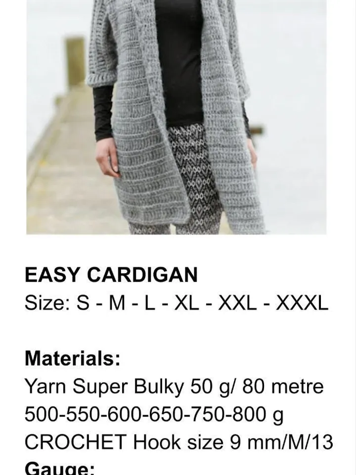 Easy cardigan crochet pattern women long cardigan crochet pattern pdf instant download