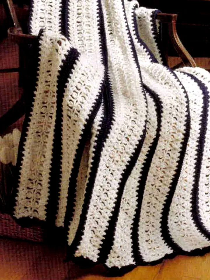 Crystal Lace Afghan Vintage Crochet Pattern 236
