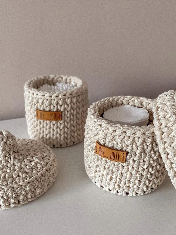 A set of cotton baskets