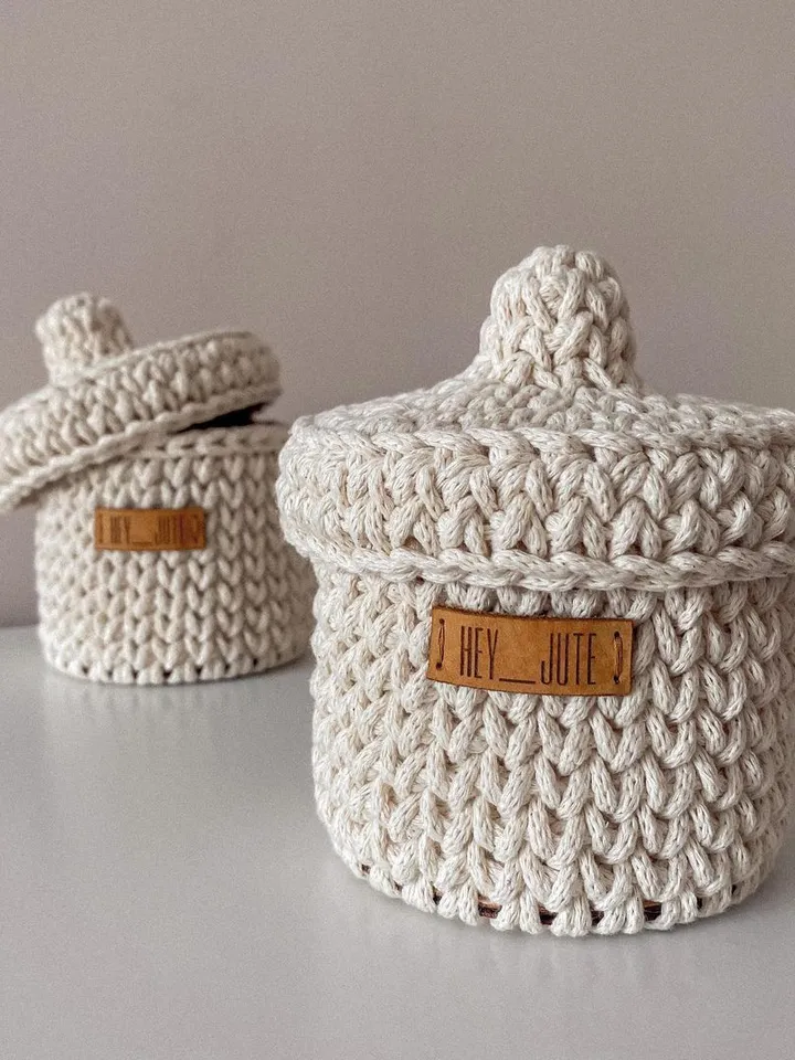 A set of cotton baskets
