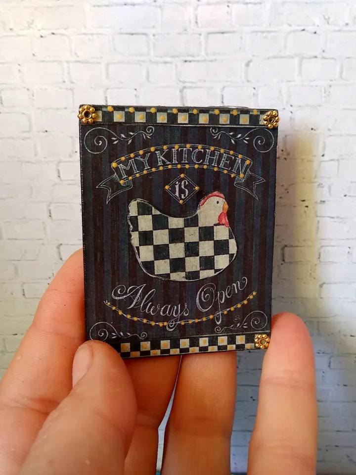Panel. Picture. Dollhouse miniature.1:12 scale.