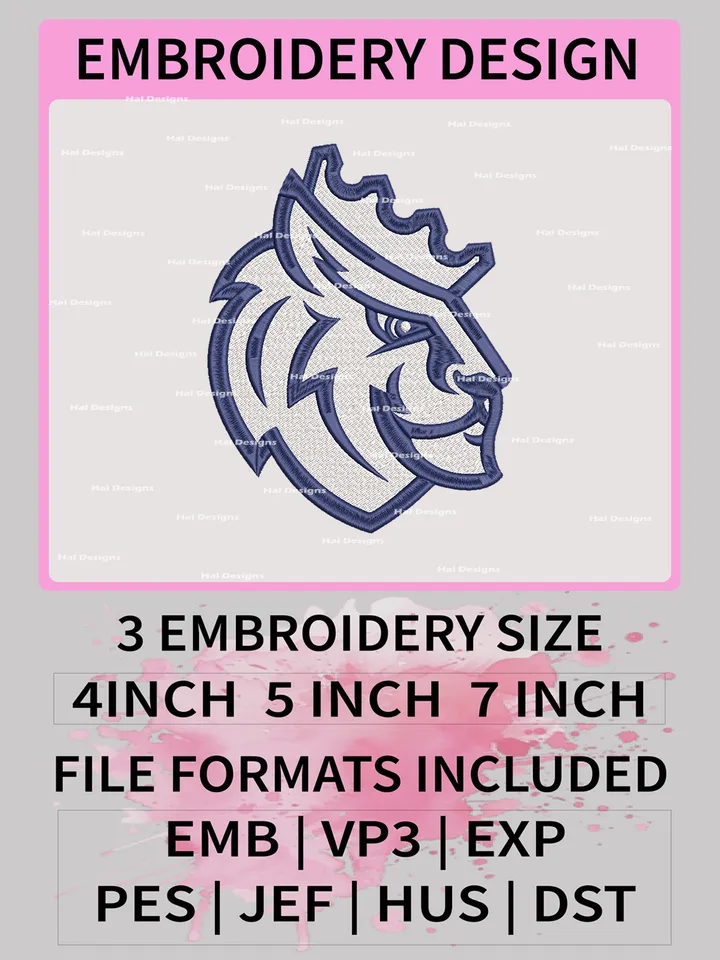 NCAA Queens University Royals Embroidery File, 3 Sizes, 6 Formats, NCAA Machine Embroidery Design, NCAA Logo, NCAA Teams